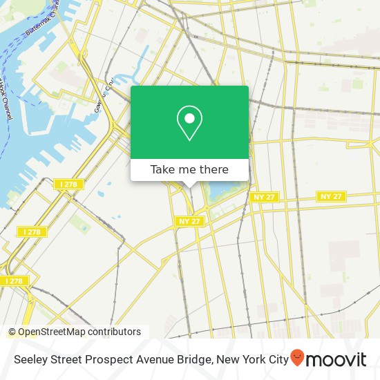 Mapa de Seeley Street Prospect Avenue Bridge