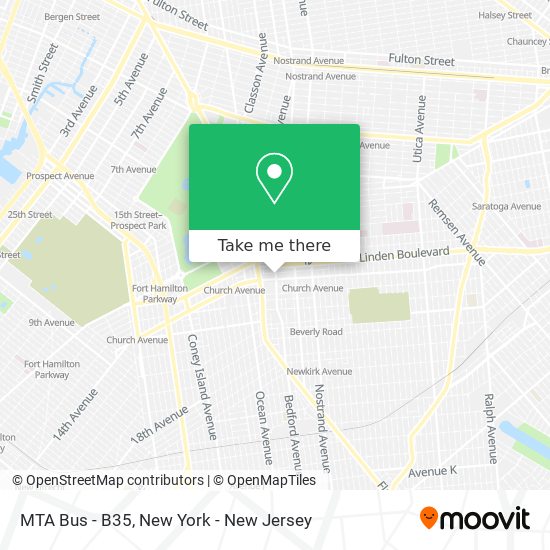 MTA Bus - B35 map