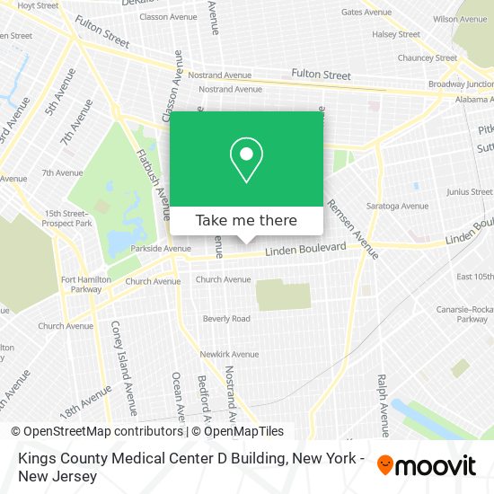 Mapa de Kings County Medical Center D Building