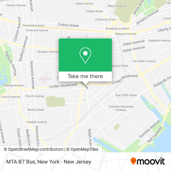 Mapa de MTA B7 Bus