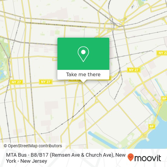 MTA Bus - B8 / B17 (Remsen Ave & Church Ave) map