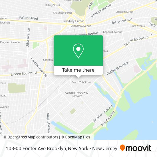 Mapa de 103-00 Foster Ave Brooklyn