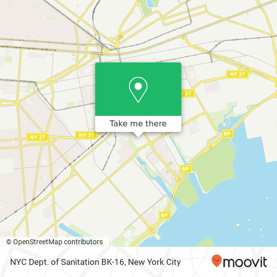 NYC Dept. of Sanitation BK-16 map