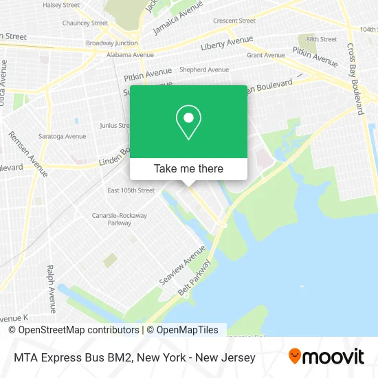 MTA Express Bus BM2 map