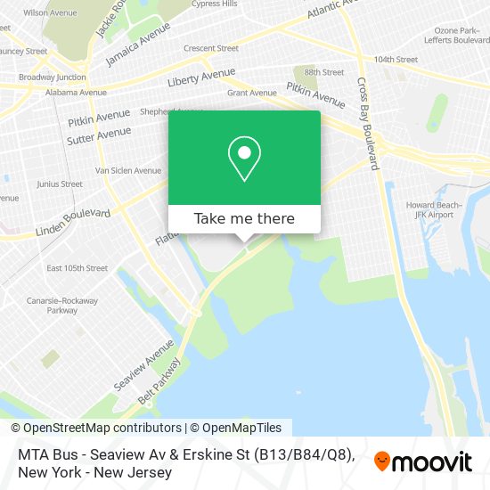 Mapa de MTA Bus - Seaview Av & Erskine St (B13 / B84 / Q8)