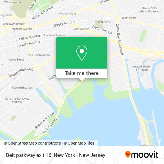 Mapa de Belt parkway exit 16