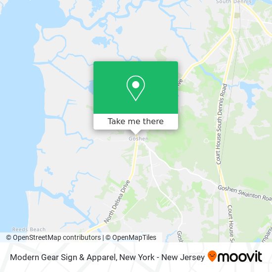 Modern Gear Sign & Apparel map
