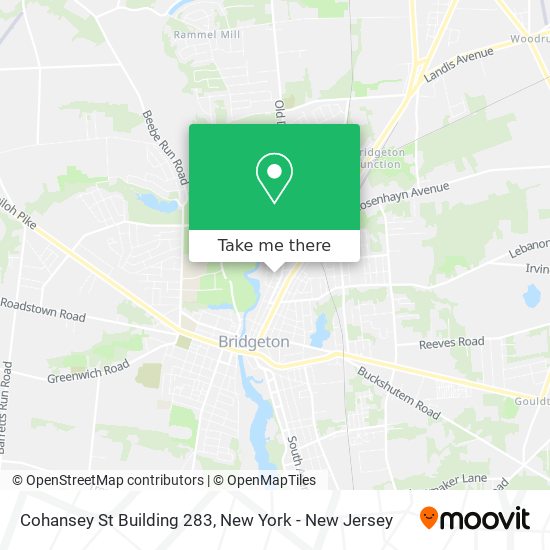 Cohansey St Building 283 map