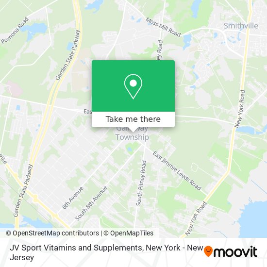 JV Sport Vitamins and Supplements map