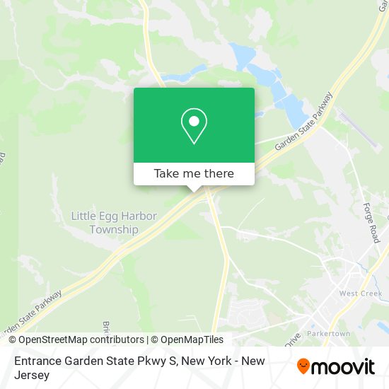 Entrance Garden State Pkwy S map