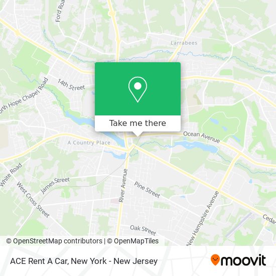 ACE Rent A Car map