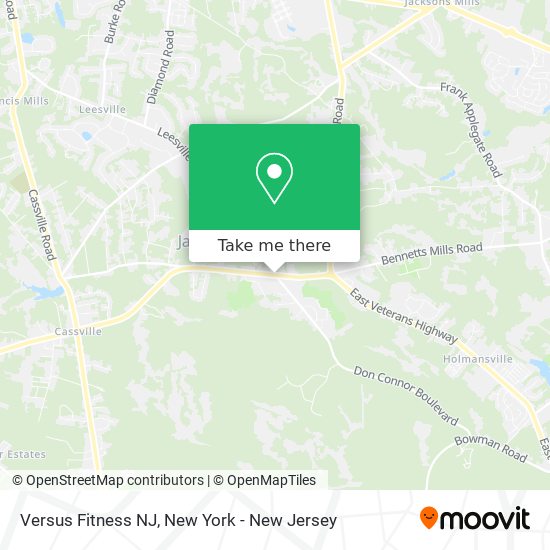 Versus Fitness NJ map