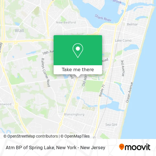 Atm BP of Spring Lake map