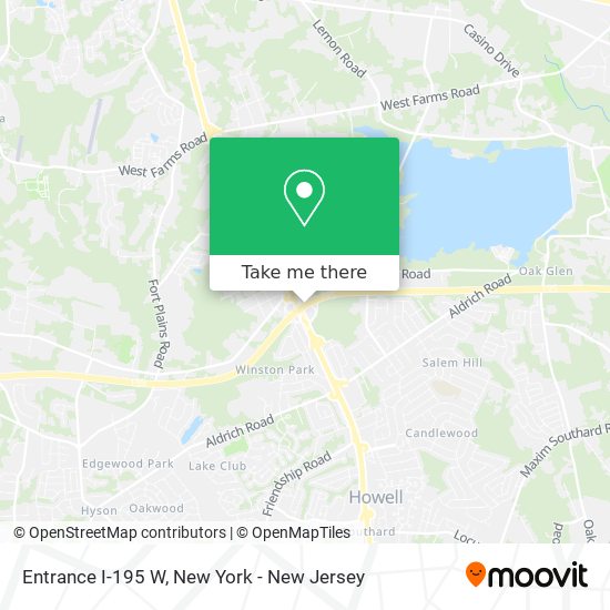 Mapa de Entrance I-195 W