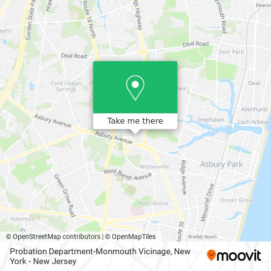 Mapa de Probation Department-Monmouth Vicinage