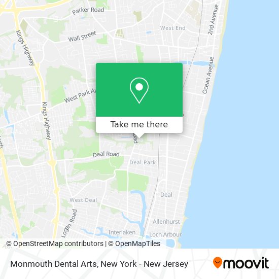 Mapa de Monmouth Dental Arts
