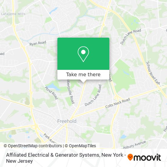 Mapa de Affiliated Electrical & Generator Systems