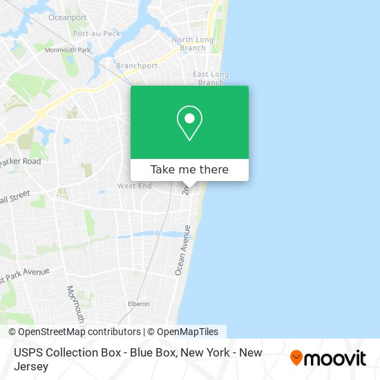 USPS Collection Box - Blue Box map