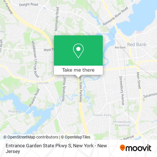 Entrance Garden State Pkwy S map
