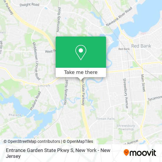 Mapa de Entrance Garden State Pkwy S