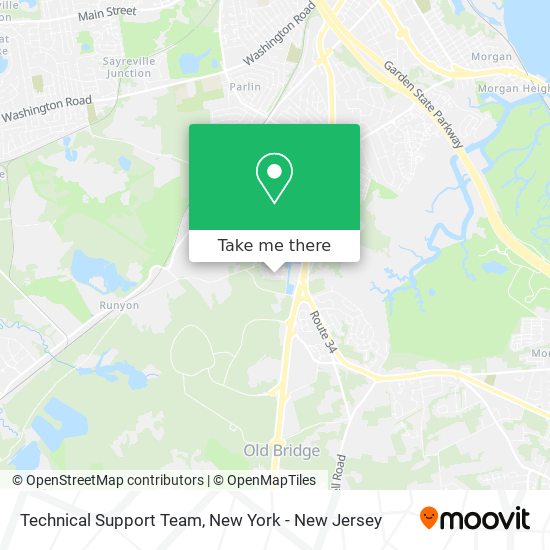 Technical Support Team map