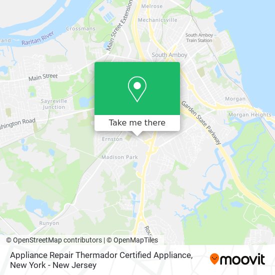 Appliance Repair Thermador Certified Appliance map