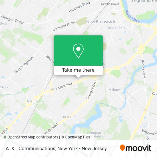 AT&T Communications map