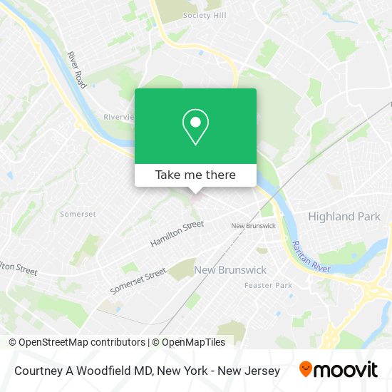 Courtney A Woodfield MD map