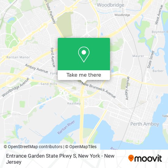 Entrance Garden State Pkwy S map
