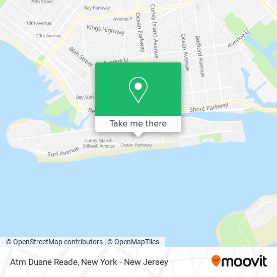 Atm Duane Reade map