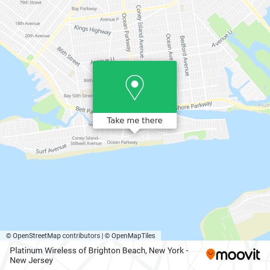 Platinum Wireless of Brighton Beach map