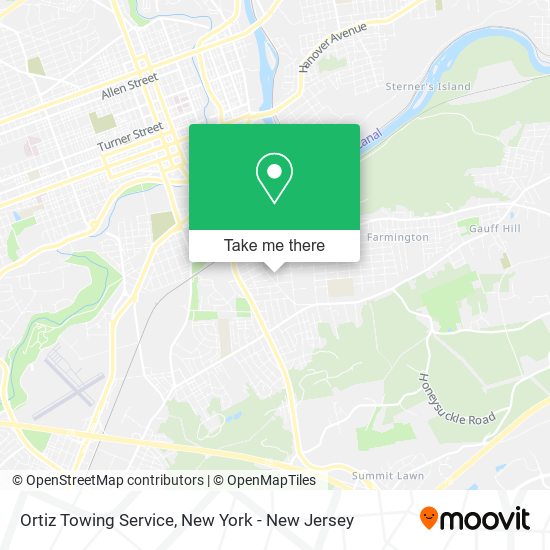 Ortiz Towing Service map