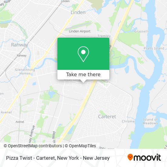 Pizza Twist - Carteret map