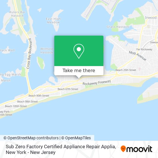 Mapa de Sub Zero Factory Certified Appliance Repair Applia