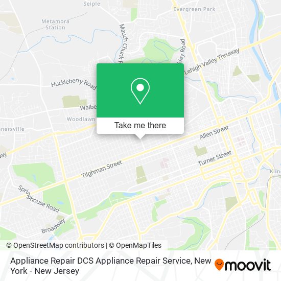 Appliance Repair DCS Appliance Repair Service map