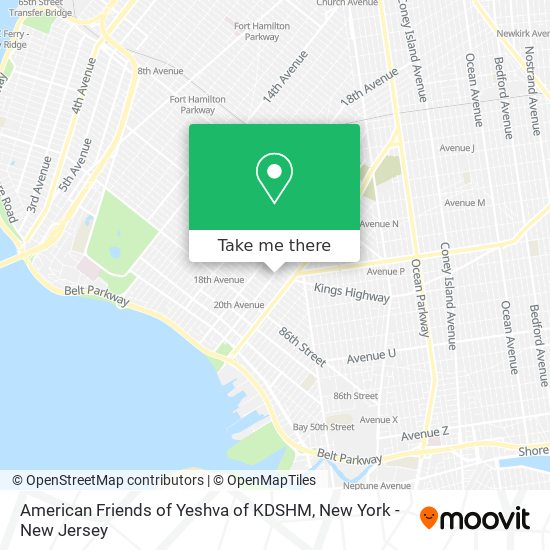 Mapa de American Friends of Yeshva of KDSHM