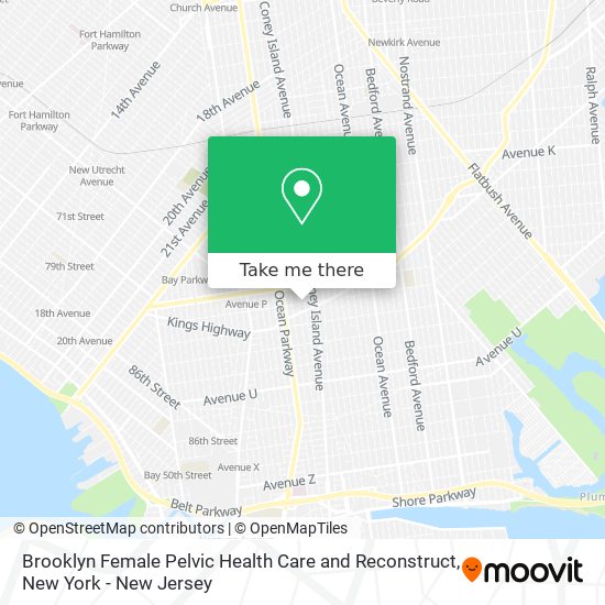 Brooklyn Female Pelvic Health Care and Reconstruct map