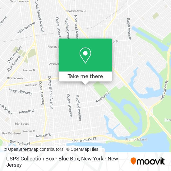 USPS Collection Box - Blue Box map