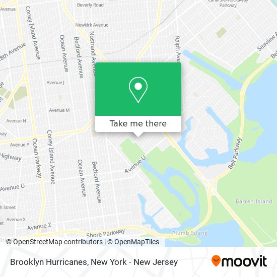 Mapa de Brooklyn Hurricanes