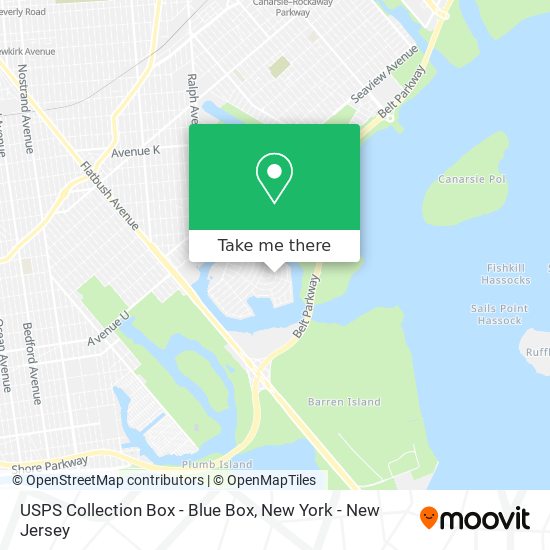 USPS Collection Box - Blue Box map