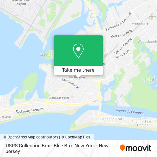 USPS Collection Box - Blue Box map