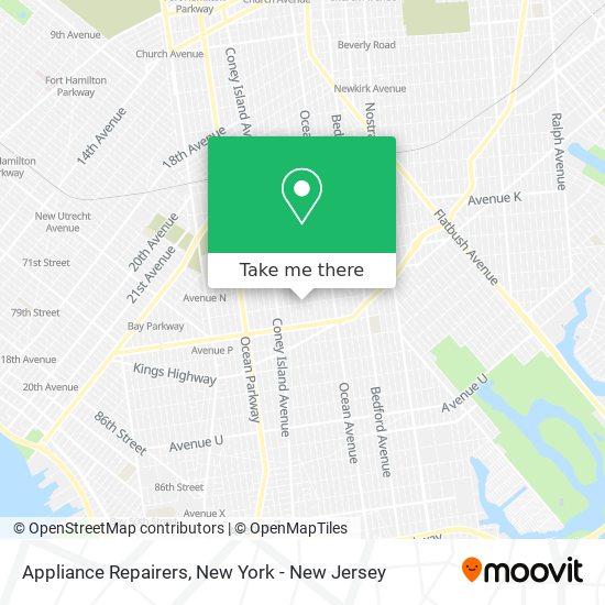 Appliance Repairers map