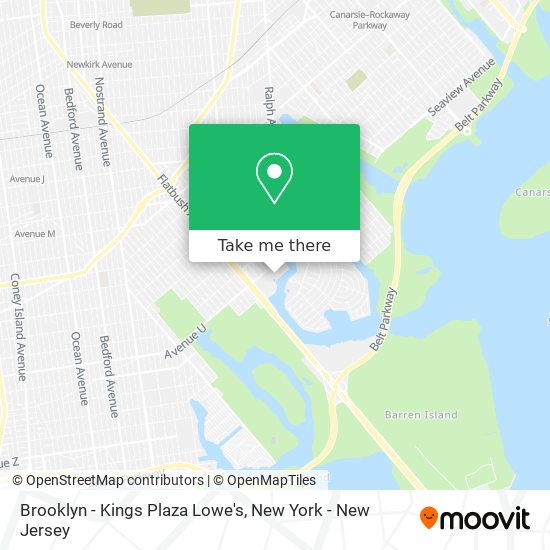 Brooklyn - Kings Plaza Lowe's map