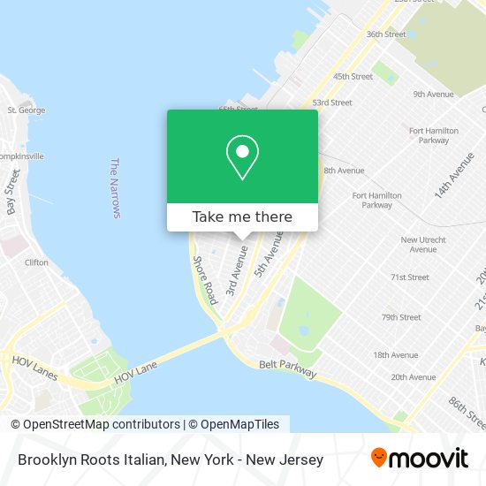 Mapa de Brooklyn Roots Italian