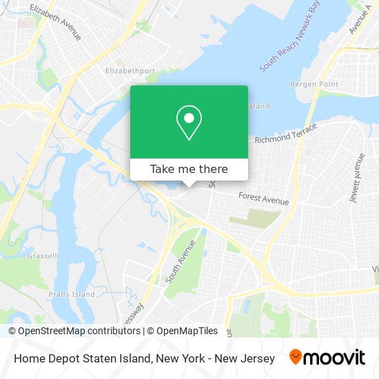 Mapa de Home Depot Staten Island