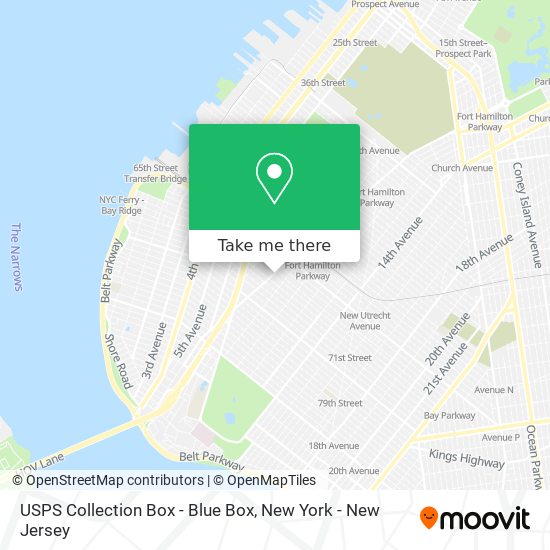 Mapa de USPS Collection Box - Blue Box