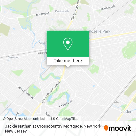 Jackie Nathan at Crosscountry Mortgage map