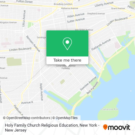 Holy Family Church Religious Education map