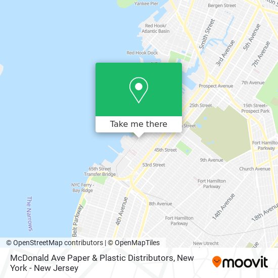 McDonald Ave Paper & Plastic Distributors map