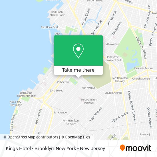 Kings Hotel - Brooklyn map